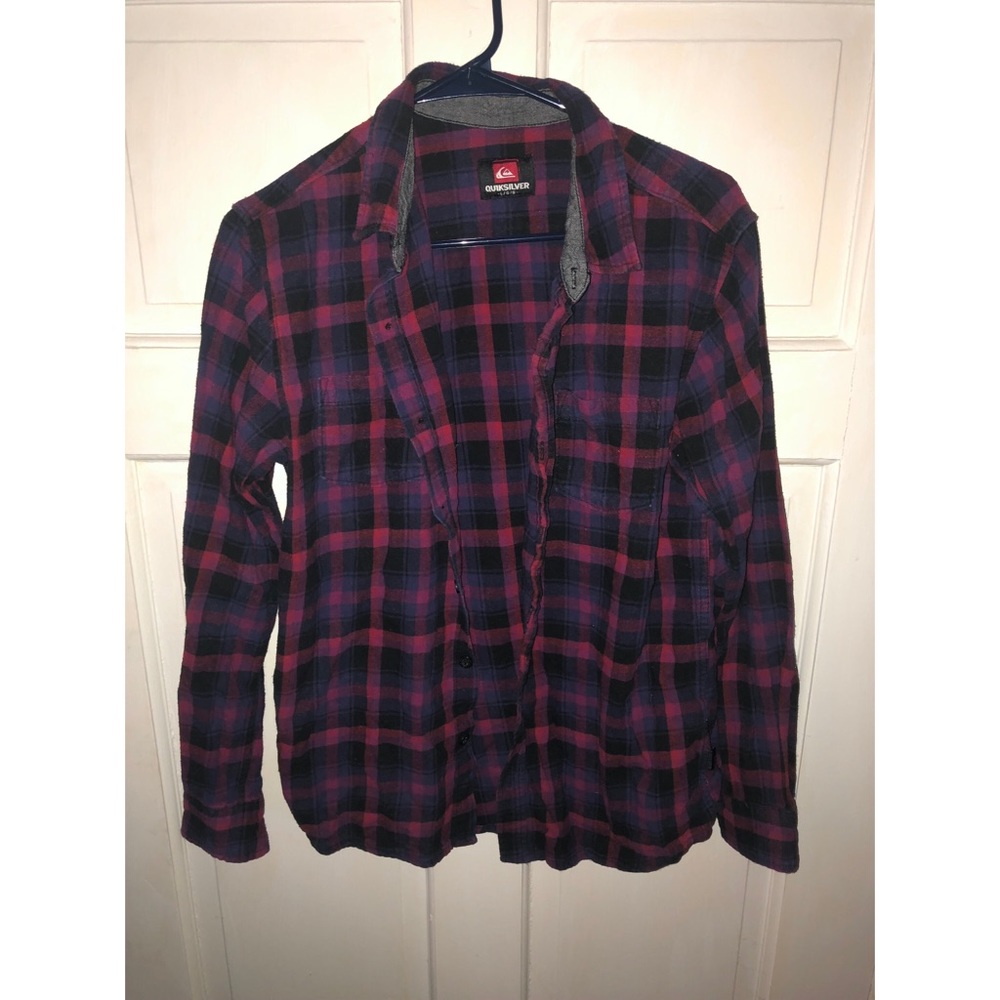 Plaid pink and blue flannel